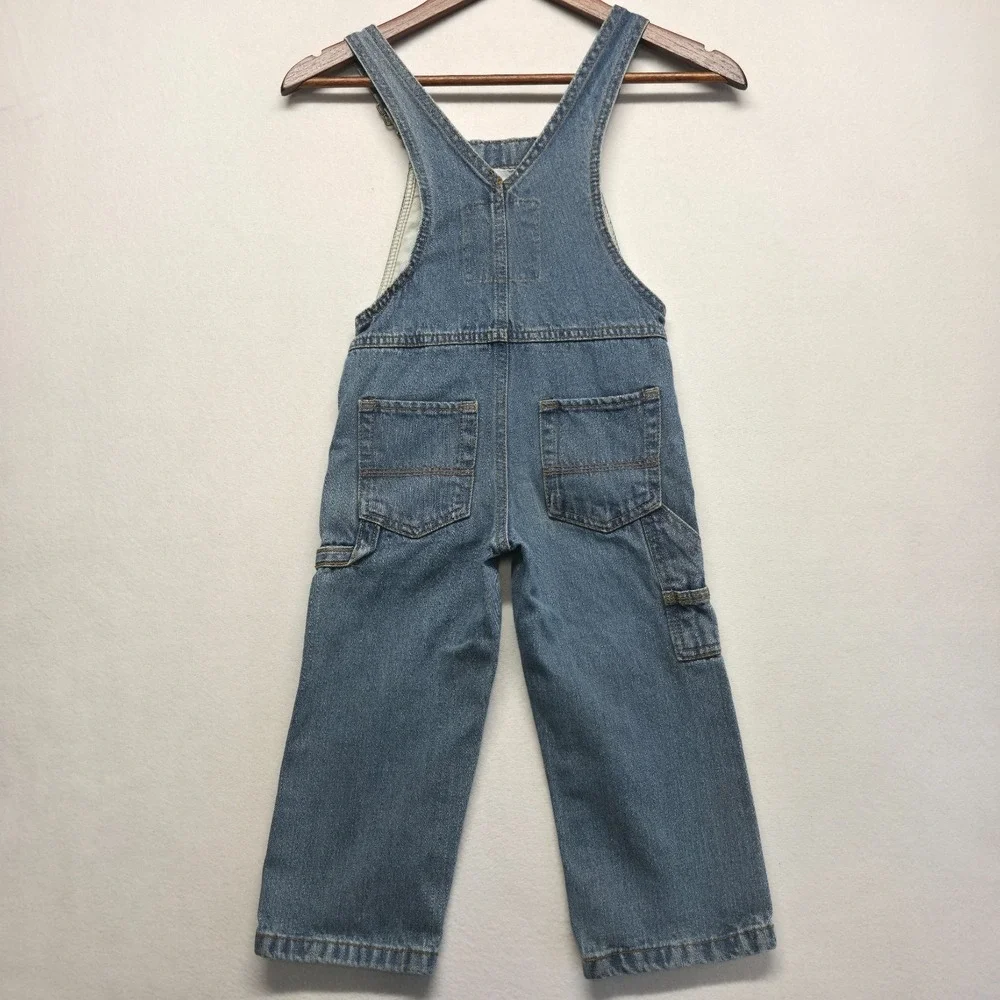 Oshkosh Denim Overalls Toddler 4T Blue Carpenter Utility Bib